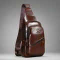 Men Leather Crossbody Chest Bag