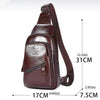 Men Leather Crossbody Chest Bag