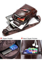 Men Leather Crossbody Chest Bag