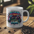 Born To Game - Ceramic Mug 11oz | Perfect for Gamers and Coffee Lovers