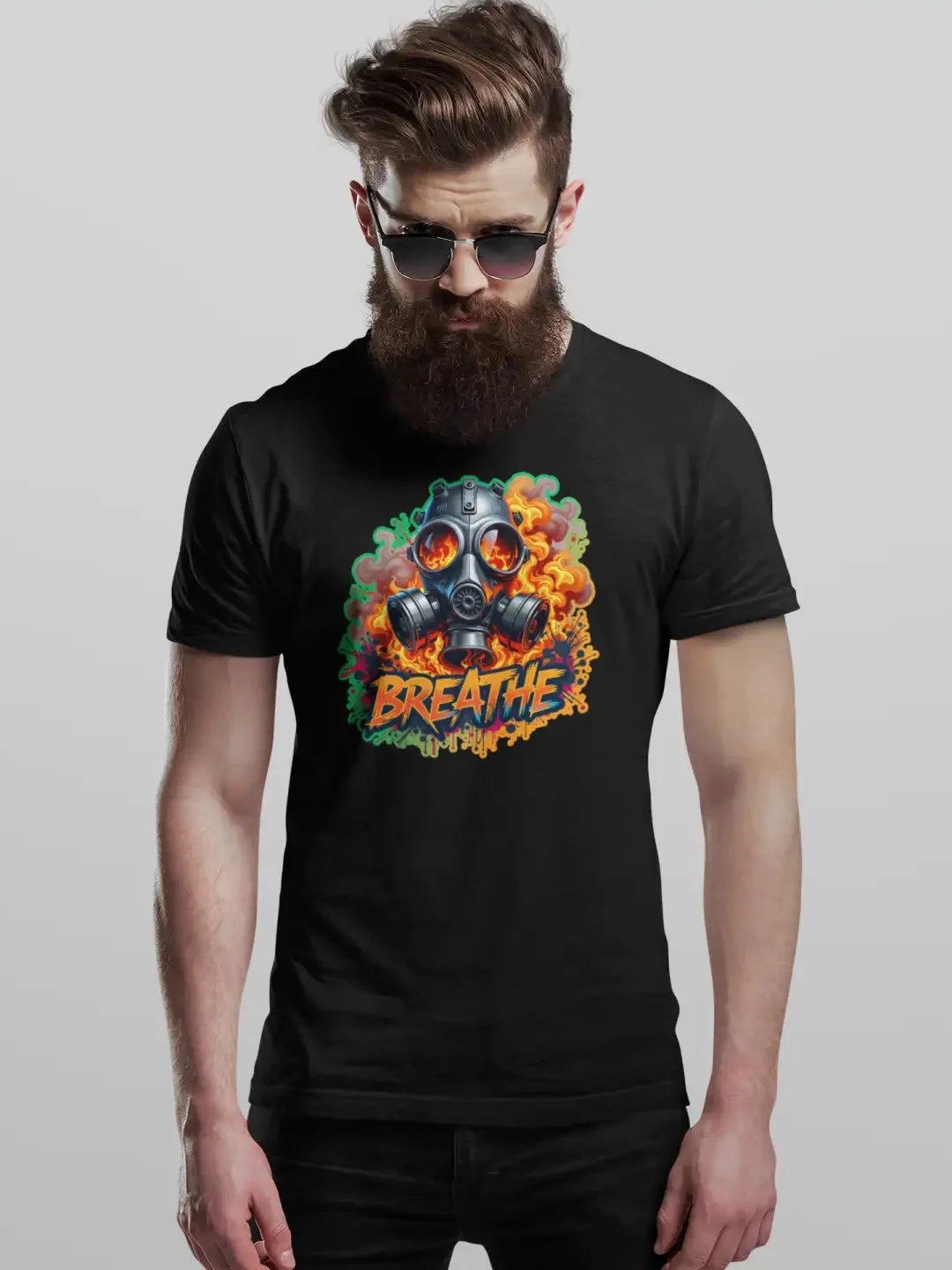 Breathe Gas Mask Tee | Urban Graffiti Streetwear – Mr. Tuanix