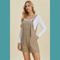 Double Take Full Size Texture Sleeveless Romper