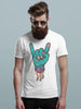A men's white t-shirt with a zombie hand making a 