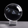 Engraved Solar System Crystal Ball.