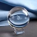 Engraved Solar System Crystal Ball.