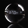 Engraved Solar System Crystal Ball.