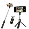 Foldable Handheld Phone Tripod with Wireless Bluetooth Selfie Stick.