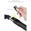 Foldable Handheld Phone Tripod with Wireless Bluetooth Selfie Stick.