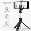 Foldable Handheld Phone Tripod with Wireless Bluetooth Selfie Stick.