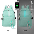 Reflective Women Backpack - Earphone Hole.