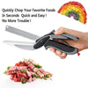 Stainless Steel Kitchen Scissors 2-in-1 with Cutting Board.